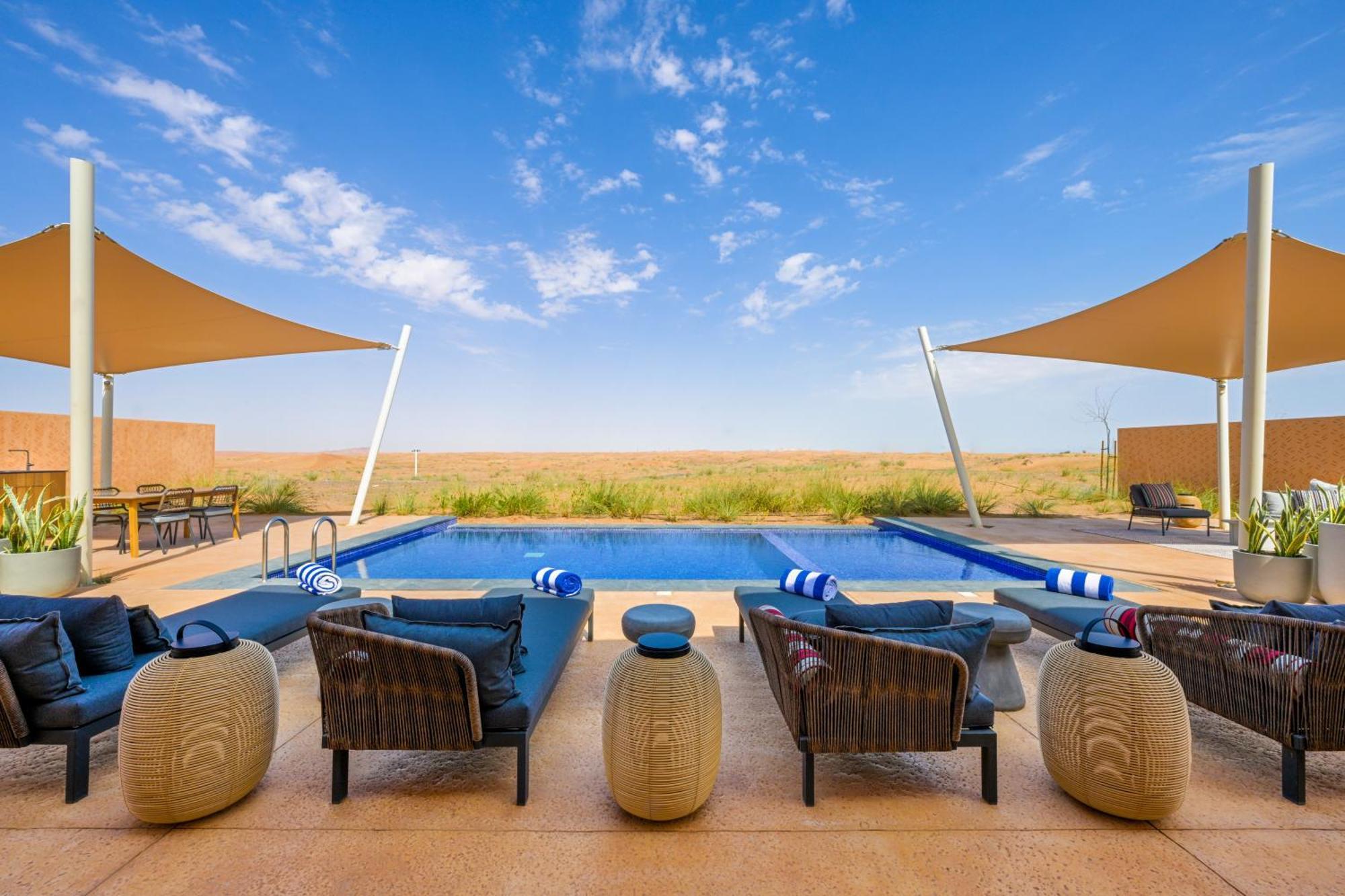 Al Badayer Retreat By Sharjah Collection Hotel Margham Exterior foto The pool at the Al Maha Desert Resort