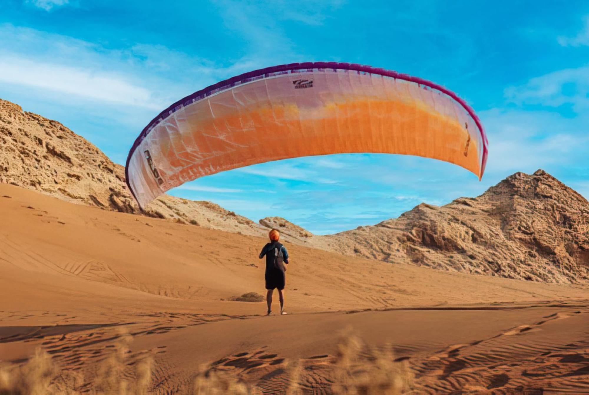 Al Badayer Retreat By Sharjah Collection Hotel Margham Exterior foto Parachute landing on the dunes